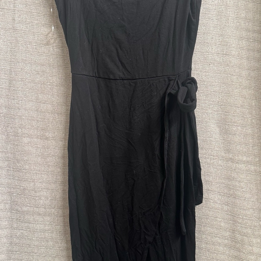 See You Monday Black Midi Dress
